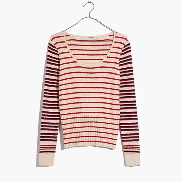 NWT Madewell Pullover Stripe Sweater - Picture 4 of 8